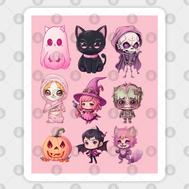 halloween characters Magnet by AOAOCreation